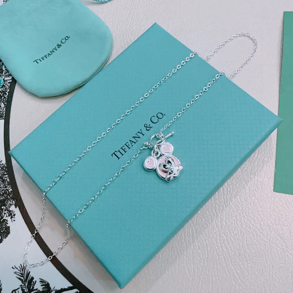 Tiffany & Co. Pink Mickey Mouse Necklace